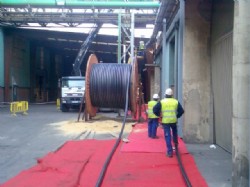 Alimentación de transformadores rectificadores en 132 kV, en la factoría de A.Z.S.A. (San Juan de Nieva - Asturias)